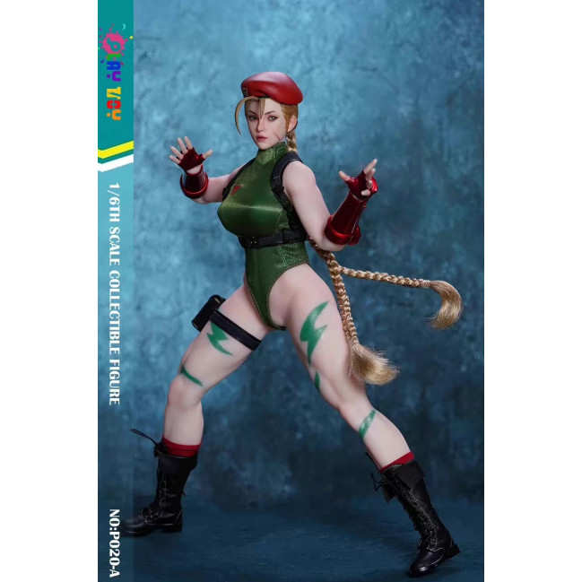 PLAY TOY 1/6 Street Fighter Cammy ในชุดสีเขียว, สไตล์ A, ต่อสู้นักรบหญิง P020 Action Figure