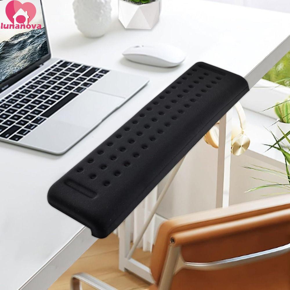 LUNANOVA 1 PC โต๊ะข้อศอก Pad, Ergonomic Black Elbow Support Padding, Easy พิมพ์เบาะนุ่มข้อมือ L-Shaped เบาะแขนกันลื่นอุปกรณ์เสริมคอมพิวเตอร์