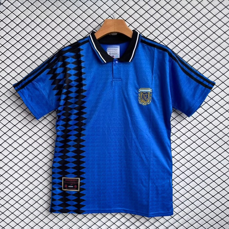 1994 AGT Away Blue Retro D-Sleeve เสื้อฟุตบอล