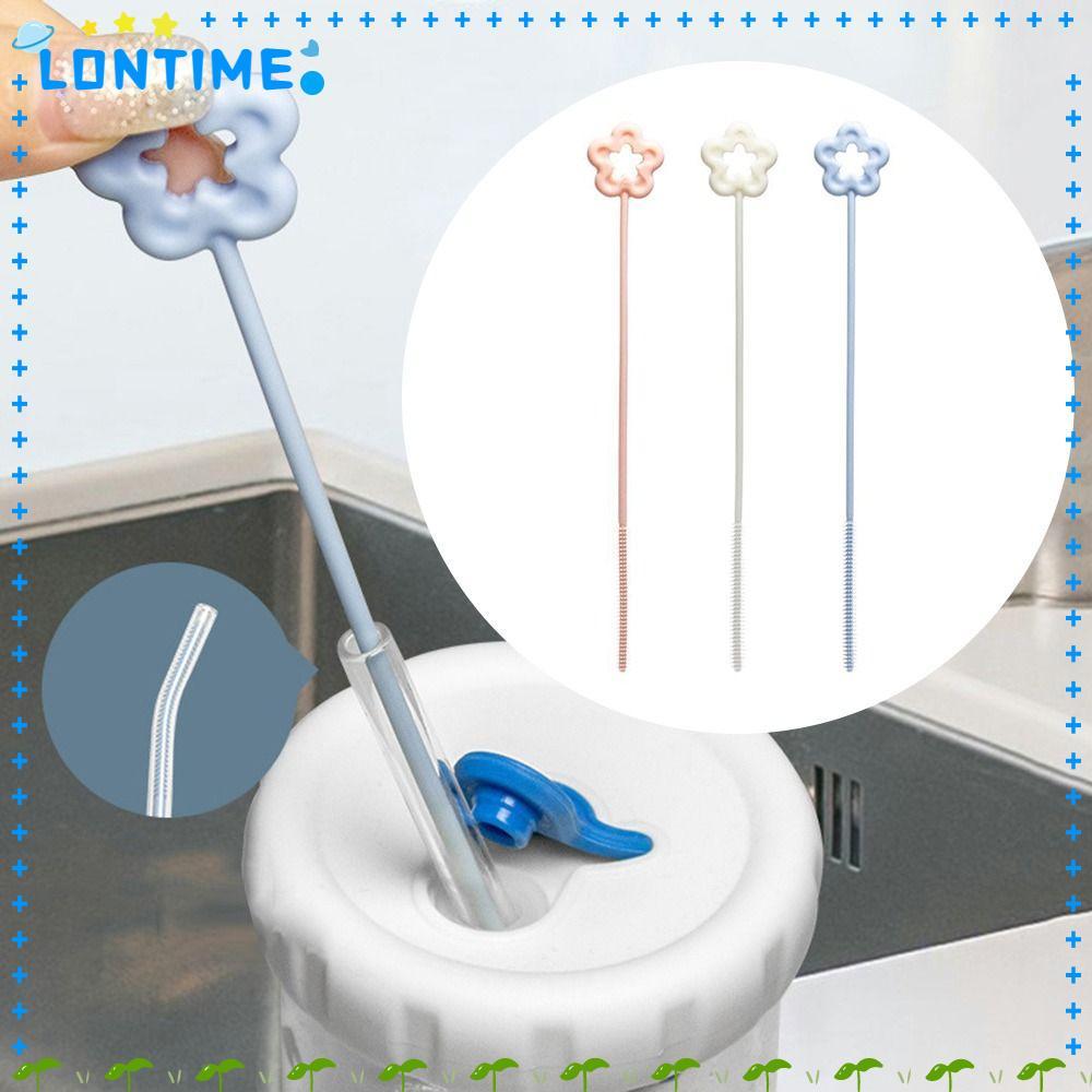 LONTIME แปรงทําความสะอาดหลอดดื่ม ฟางยาว ใช้ซ้ําได้ สําหรับขวด ถ้วย ฝาครอบ แปรงฟาง