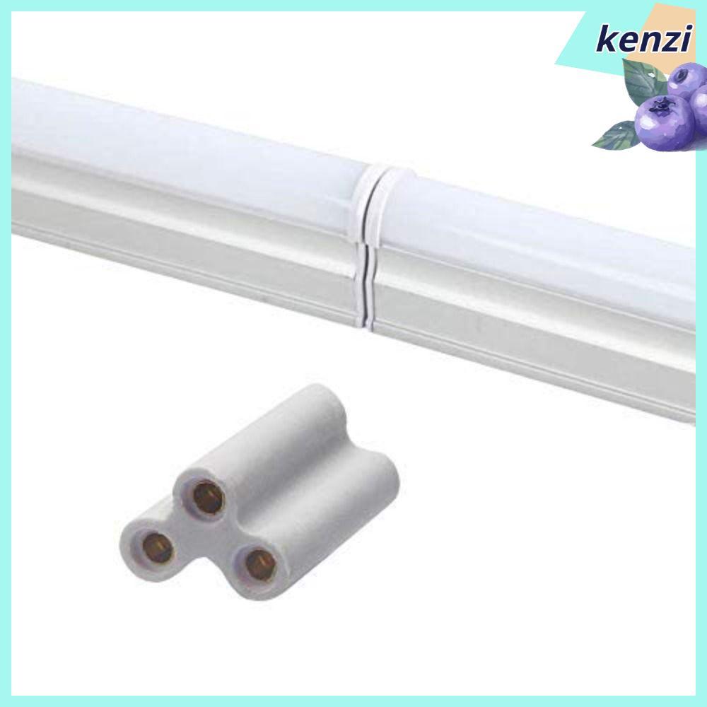 KENZI 100/50/30/20/10 ชิ้น T5 T8 Bracket Light Connector, 20.5 มม.Plice 3 หลุม Hard Joint Connector,