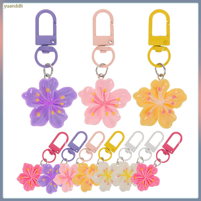20 ชิ้นพวงกุญแจดอกไม้ตกแต่งความงาม Cherry Blossom จี้สร้อยคอ 6.60X3.00X0.70 ซม.yuanddli