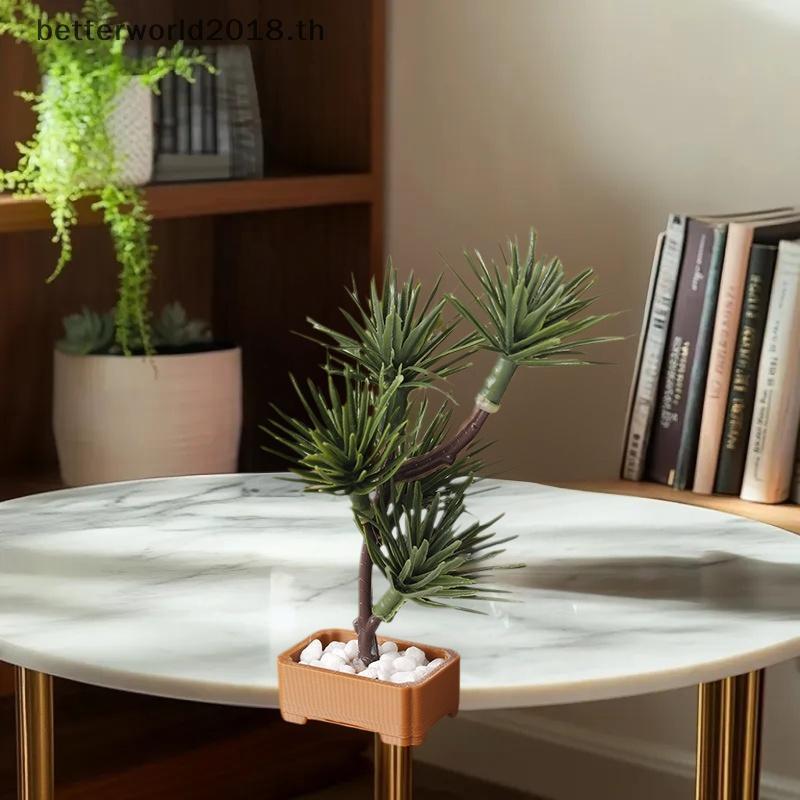 [bet] 1 ชิ้น Micro Landscape Garden บอนไซเครื่องประดับ 1/12 ตุ๊กตาจําลองต้นสนพืชสีเขียวบอนไซรุ่นฉากต