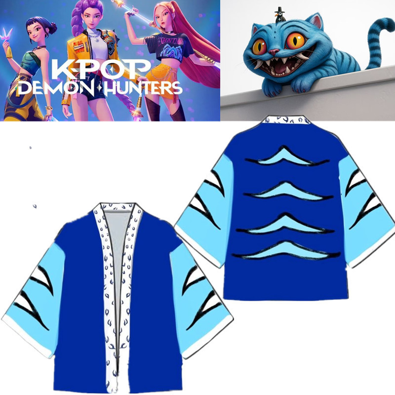 KPop Demon Hunters Derpy สไตล์ 3D การพิมพ์ชุดกิโมโนเกาหลีเสื้อคลุมฮาโอริ Yukata คอสเพลย์แฟชั่นฤดูร้อ