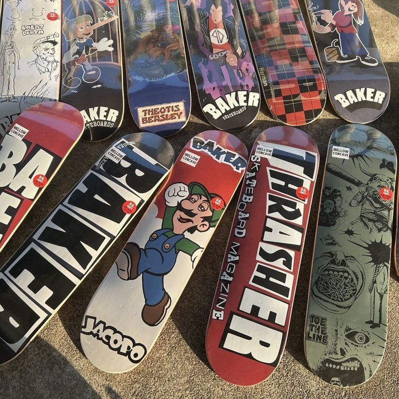 Skateboard BAKER คุณภาพมืออาชีพ สไตล์ STREET ทำจากไม้เมเปิ้ล สำหรับทุกวัย