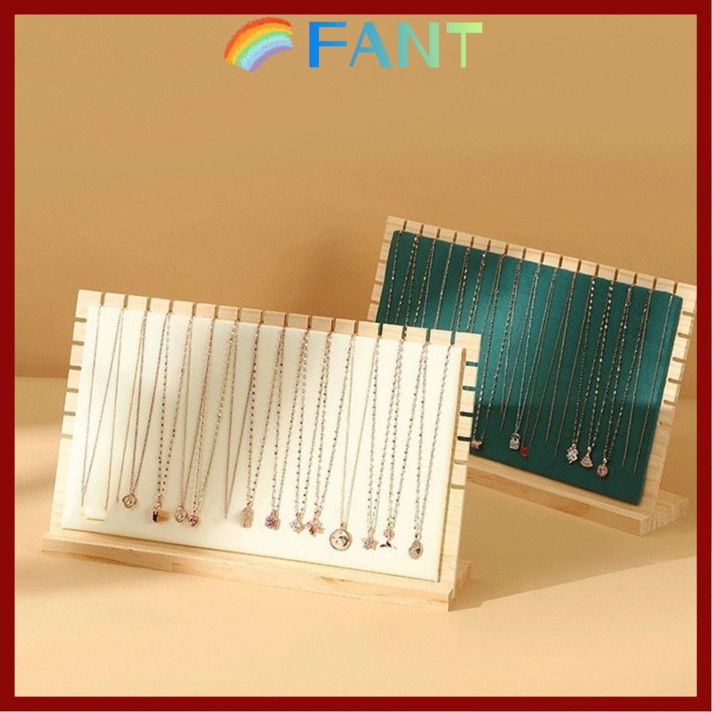 in stockFANT ขาตั้งจอแสดงผลเครื่องประดับ,ที่ถอดออกได้สร้อยคอไม้,แนวตั้งต่างหูชั้นวางเครื่องประดับ