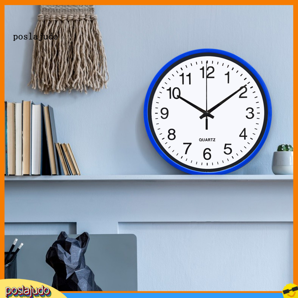 [poslajudo] Number Wall Clock 8 นิ้ว Silent Wall Clock Non-ticking Number Round Hanging Clock for Ho