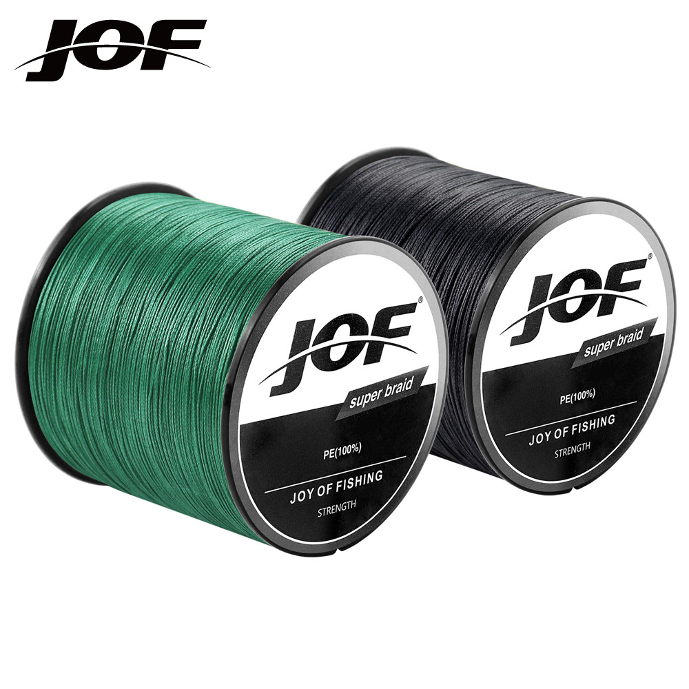 JOF 300M 4 Strands สายตกปลาถัก 100% PE คอสประสิทธิภาพที่ขายดีที่สุดอุปกรณ์ตกปลา