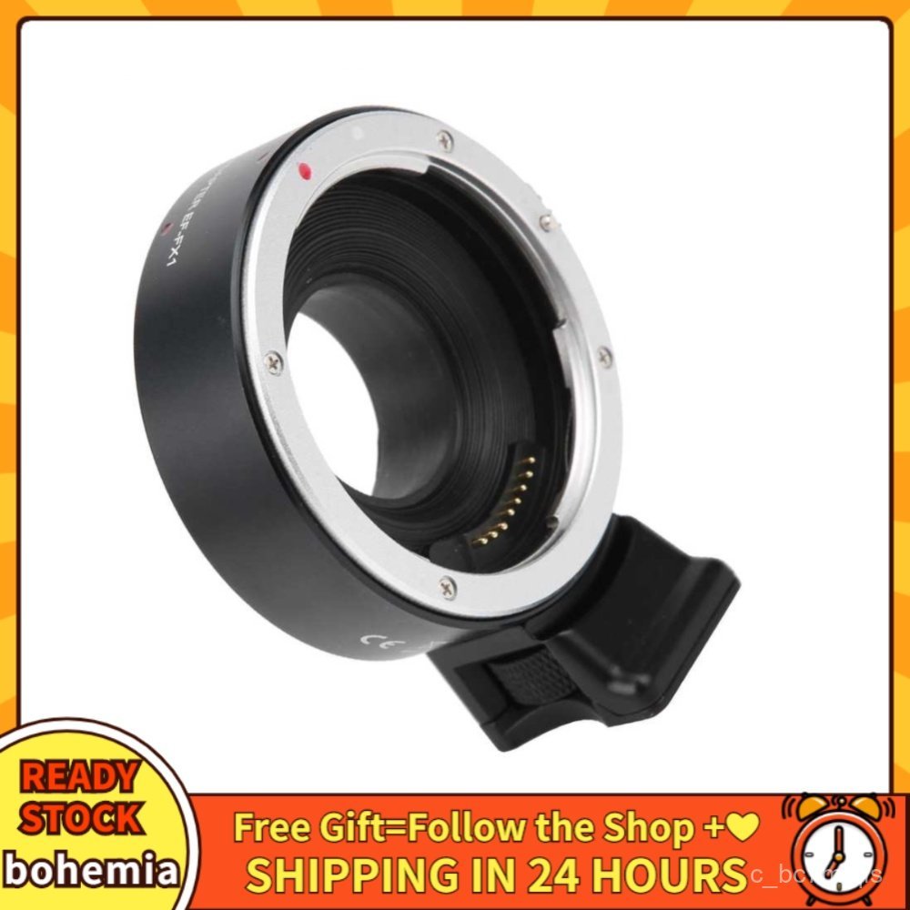 Bohemia Lens Mount Adapter  EF‑FX1 Auto Focus Ring for Canon EF/EF‑S to Fujifilm X‑Mount Camera