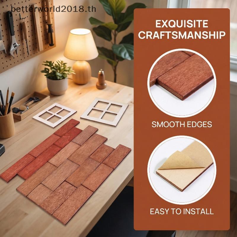 [bet] 112 Scale ไม้ตุ๊กตาชั้น 10PCS ที่สมจริง Miniature Floring DIY สําหรับตกแต่งห้องเด็ก [TH]