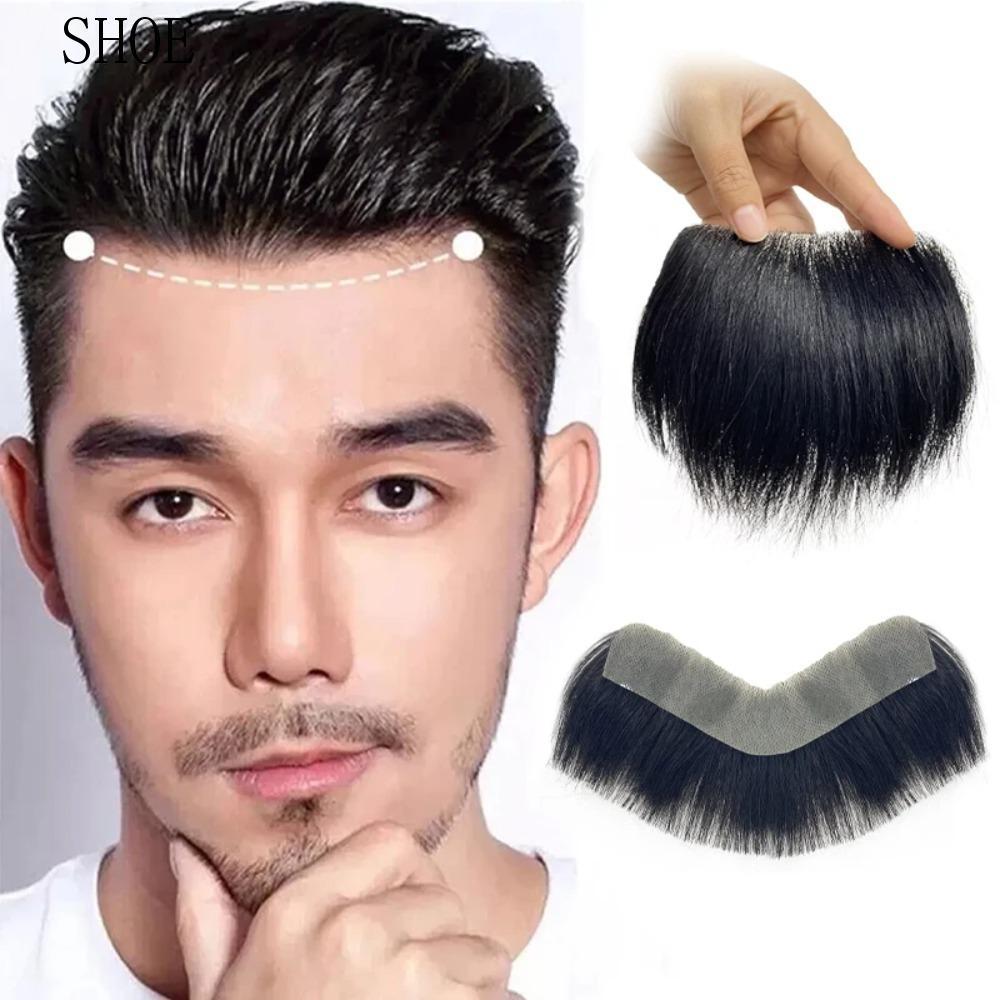 ผมปลอมแฮนด์เมดสำหรับผู้ชาย ขนาดบางและธรรมชาติ ไม่มีรอยต่อ สีดำตรง เพิ่มปริมาณผมได้อย่างเป็นธรรมชาติ