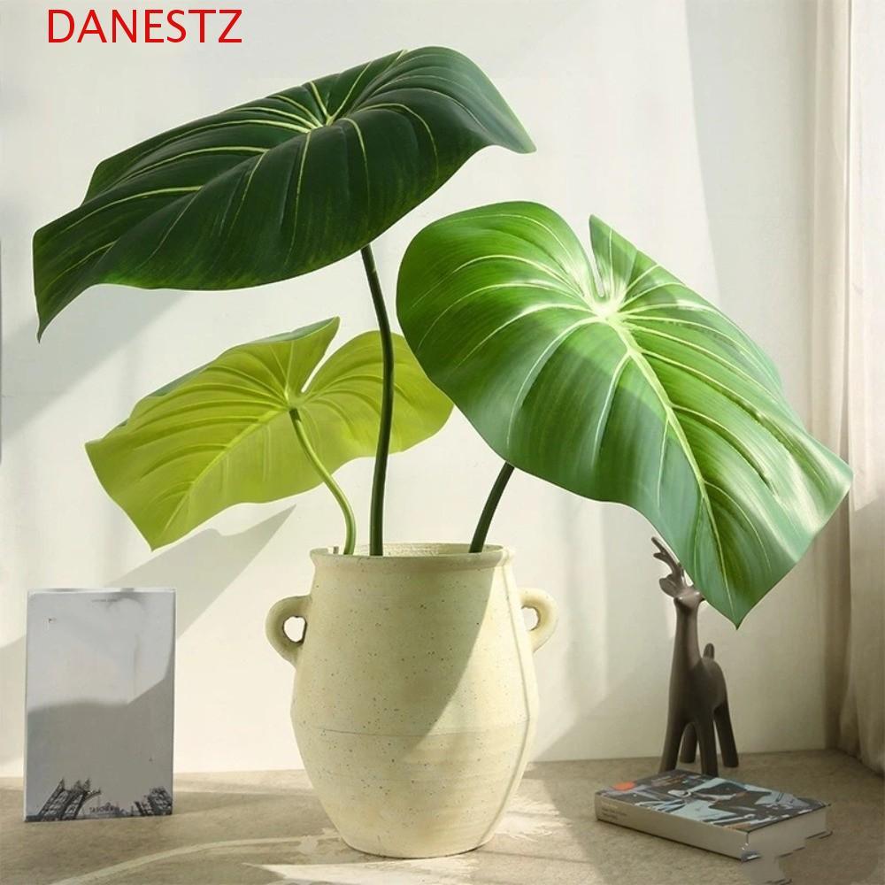 DANESTZ Crane King Fern Leaf,พลาสติกเหมือนจริงใบ Calla ประดิษฐ์,วันเกิดป่า UV ทนพืชสีเขียวสมจริงประดิษฐ์ Arrowroot Leaf Room Decor