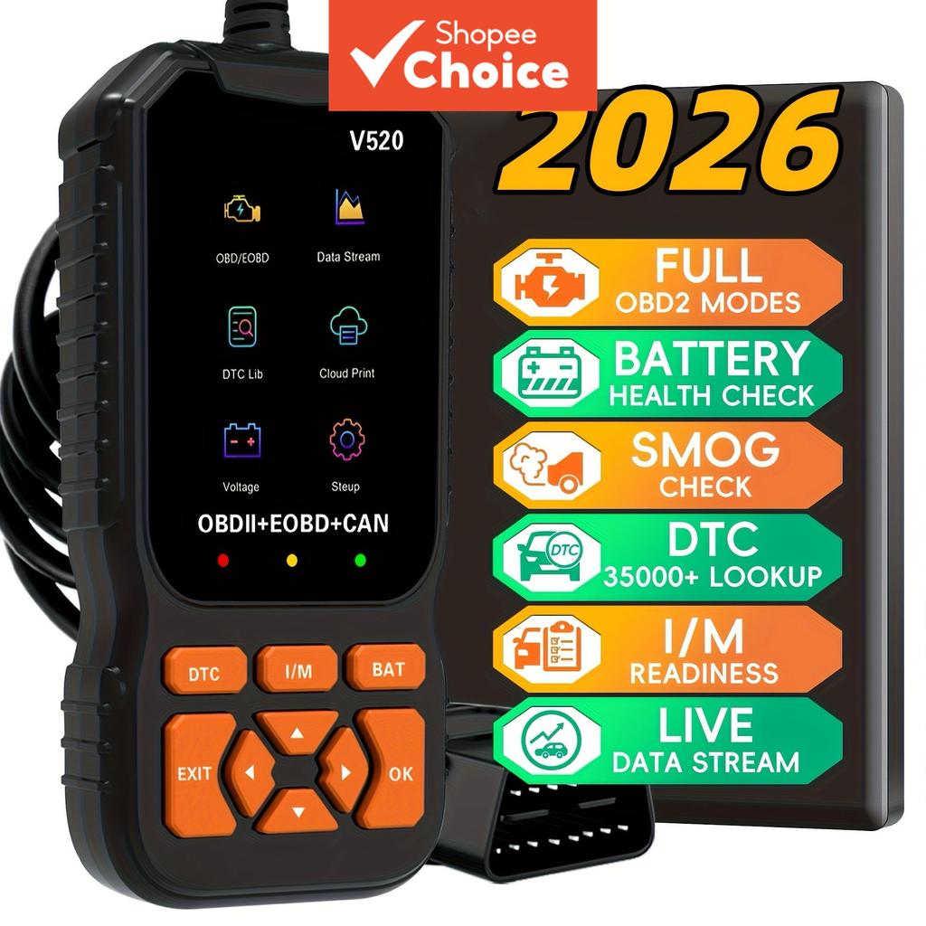Multilingual OBD2 เครื่องสแกนเนอร์วินิจฉัย Professional Universal Live Data Battery Test
