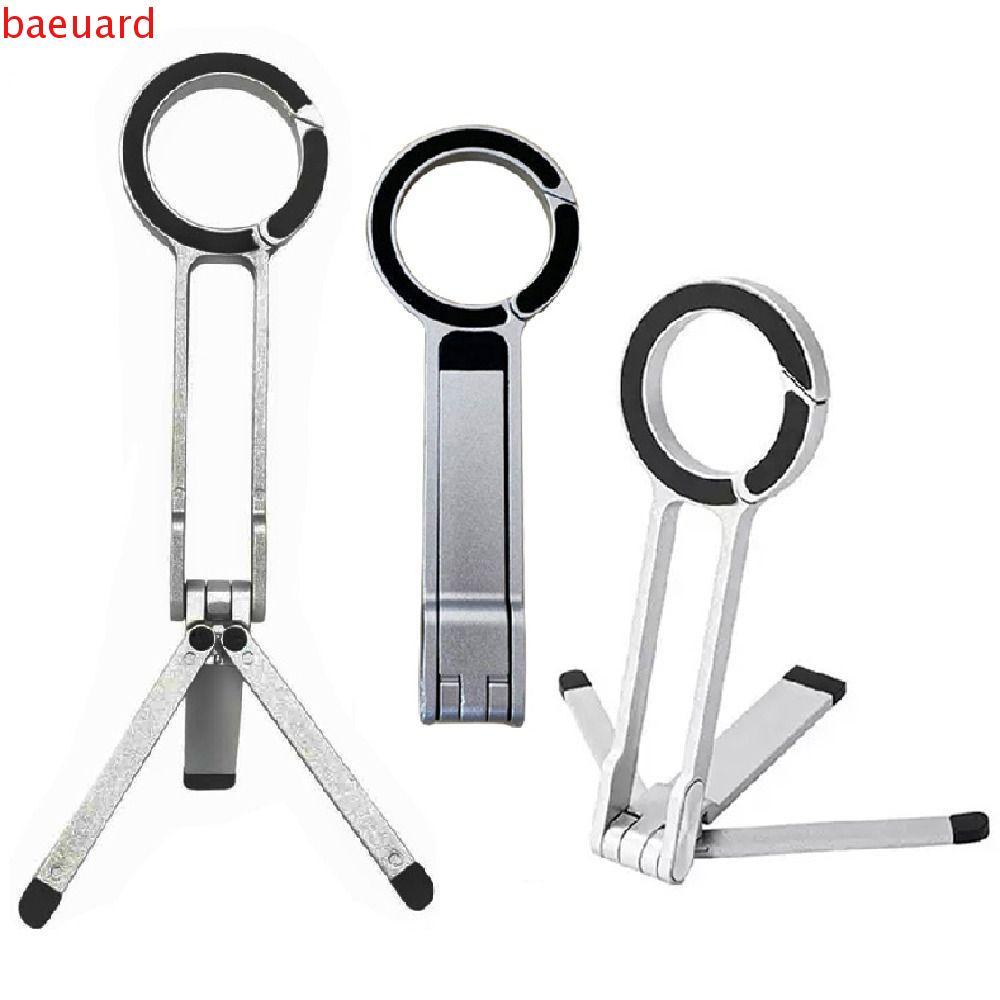 BERNARDO ขาตั้งกล้องโทรศัพท์ Carabiner, ขาตั้งกล้องแม่เหล็กสองด้านแบบปรับได้แบบพับได้, มัลติฟังก์ชั่น ABS Creative น้ําหนักเบาแม่เหล็กโทรศัพท์ขาตั้งกล้อง Vlog