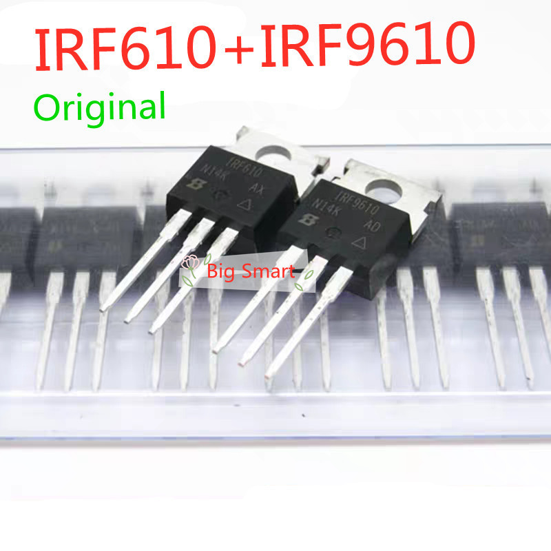 4pcs Original IRF610 IRF9610 TO-220 200V 2A IRF610PBF IRF9610PBF เครื่องขยายเสียงทรานซิสเตอร์