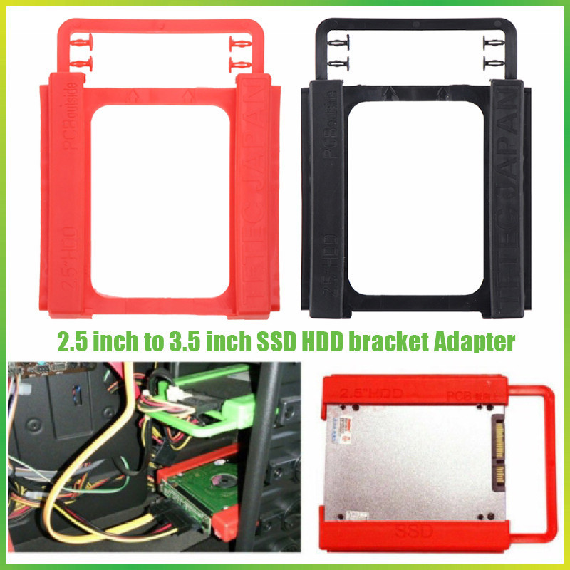 จัดส่งที่รวดเร็ว2.5 ถึง 3.5 SSD HDD Notebook Hard Drive HDD Mounting Dock ถาดวงเล็บอะแดปเตอร์ Hard Disk Case สําหรับ PC Desktop