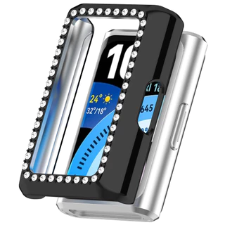 PC Hard Edge เพชร Encrusted สําหรับ Huawei band 11 11Prro 10 9 8 สมาร์ทสําหรับ Huawei band 11/11 Pro/10/9/8 band อุปกรณ์เสริม