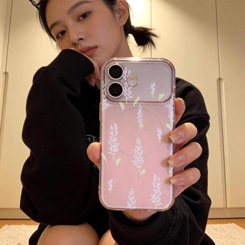 Lavender Field สําหรับ iPhone 17/16 single 15pro เคสโทรศัพท์ 13