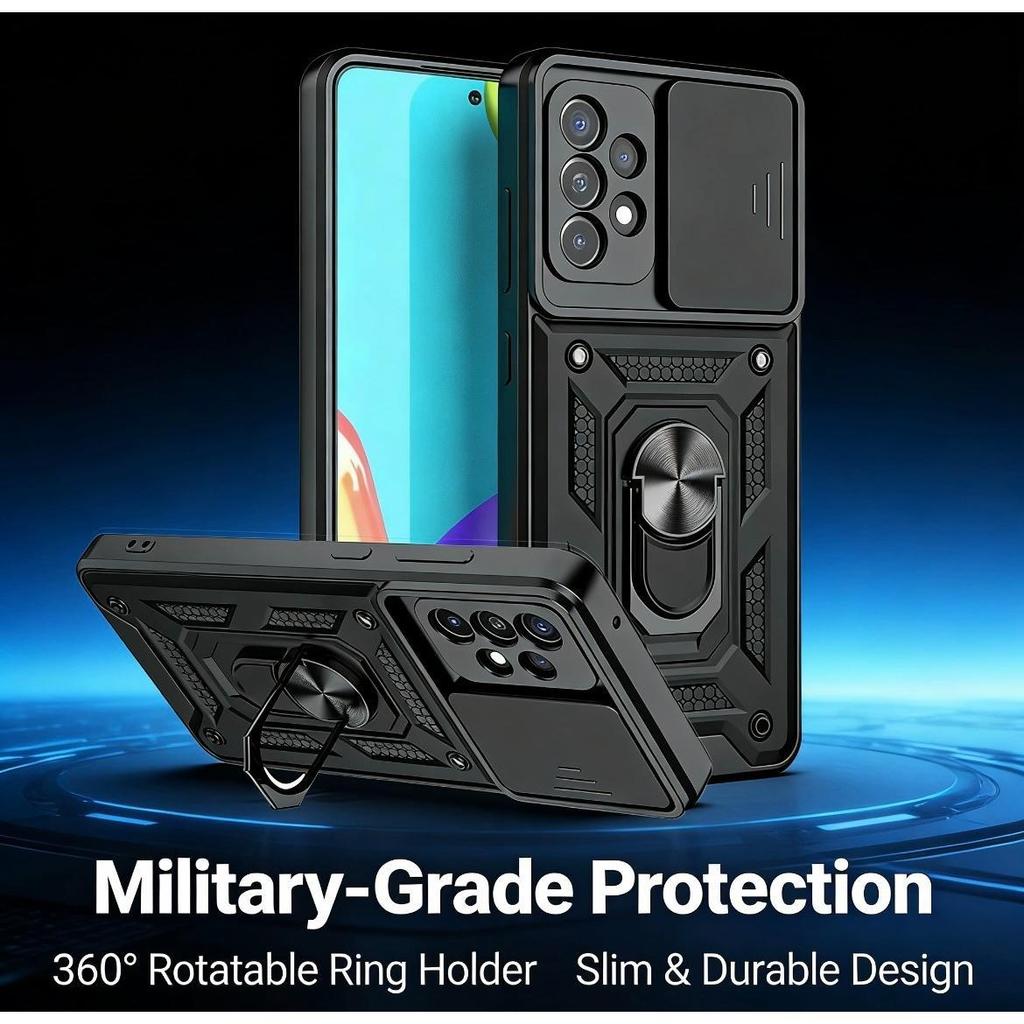SAMSUNG เลนส์ป้องกันDrop-proofเคสโทรศัพท์เหมาะสําหรับSamsung Galaxy A72 A52 A52S A32 A13 A23 A53 A73 A33 4G 5G A02S A03S M12 M02Sสนับสนุนรถแม่เหล็กฝาครอบป้องกัน