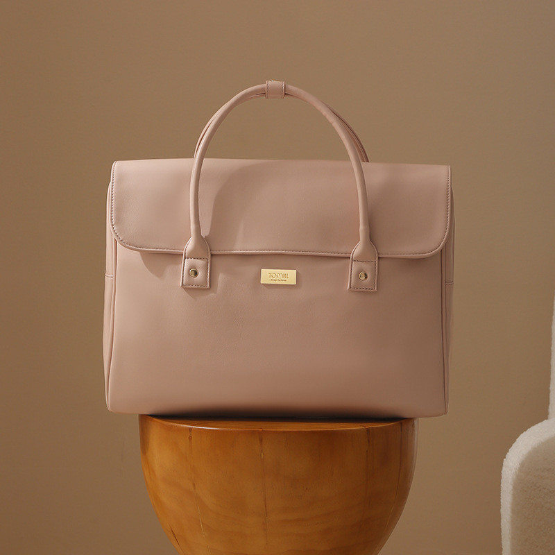 กระเป๋าแล็ปท็อปกระเป๋าถือกันน้ําหนัง PU 13 14 15 16 นิ้ว Elegant Anti-drop พร้อมถุงลมนิรภัยธุรกิจสําหรับผู้หญิงผู้ชาย