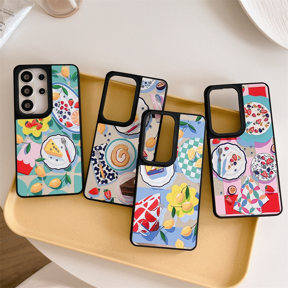 สําหรับ Samsung S26 S25 S24 S23 Ultra Plus ตารางอาหารสติกเกอร์ Hard กลับกันกระแทกกระจกแม่เหล็กกรณี