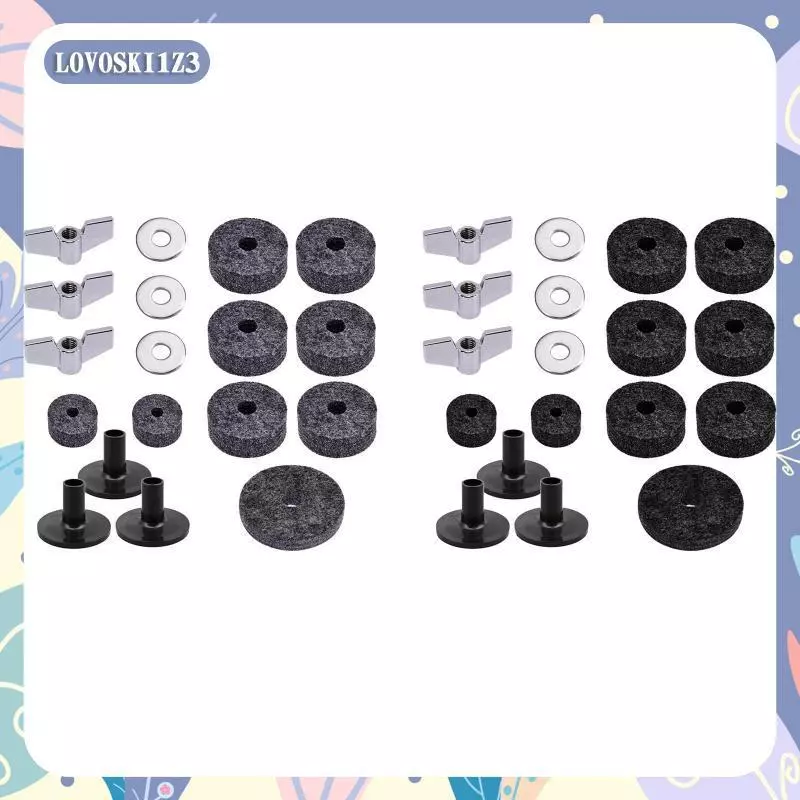 [lovoski1z3] เครื่องซักผ้า Cymbal Felts ทดแทน Cymbal Washer, Wing Nuts, อุปกรณ์สําหรับ
