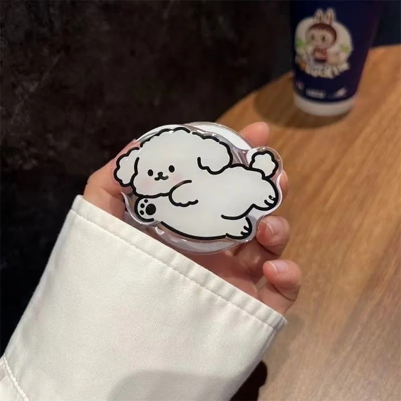 เกาหลีน่ารักการ์ตูนลูกสุนัขผู้ถือแม่เหล็กโทรศัพท์ Grip Tok Griptok Bracket สนับสนุนสําหรับ iPhone 16 15 14 สําหรับ Magsafe กรณีสมาร์ท Tok - รูปที่ 4