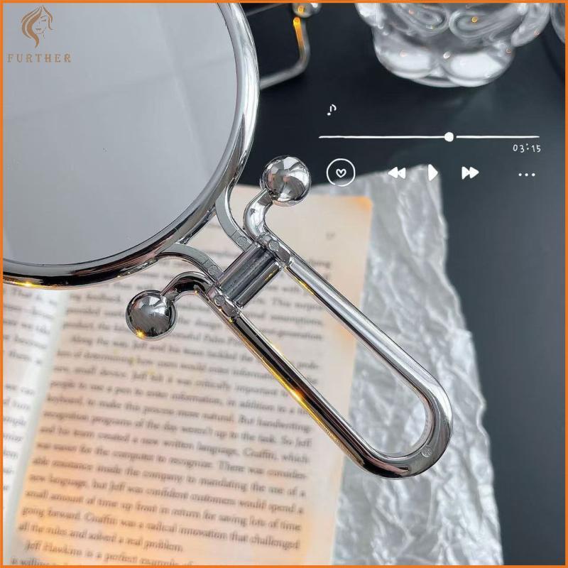 [FT] กระจกพกพาสองด้านขยาย 2x/5x/10x 360° เครื่องมือแต่งหน้าแบบยืนกระจกมือถือหมุนได้ [TH] - รูปที่ 5