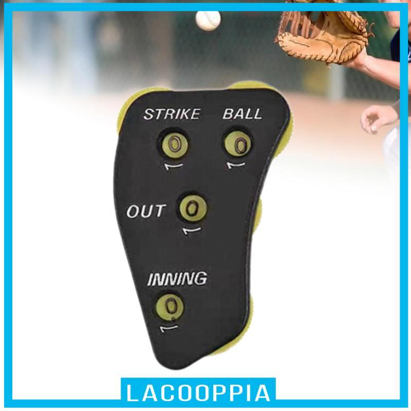 [Lacooppia] Baseball Umpire Clicker Score Counter Black Umpire อุปกรณ์ 4 หน้าปัดล้อตัวบ่งชี้สําหรับ 