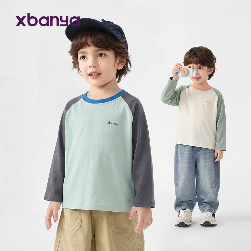 เสื้อยืดเด็กแขนยาว ผ้าฝ้ายแท้ สีสันคมชัด ไซส์ 90-140