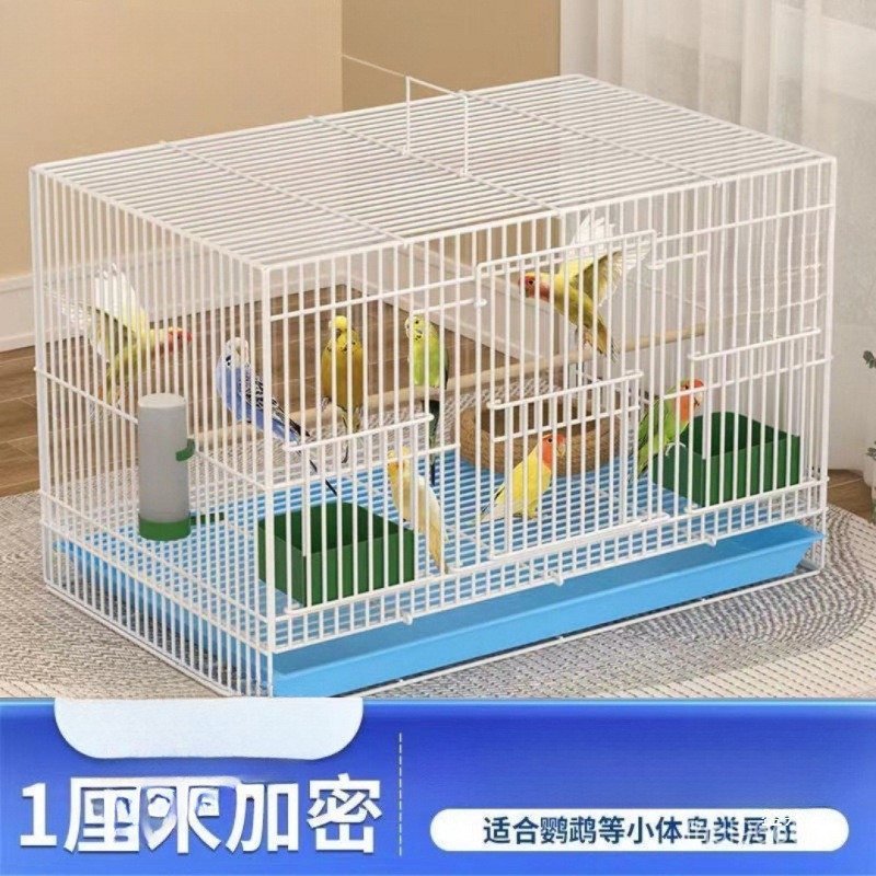 กรงนก กรงนกกรงโลหะ Starling Bird พับ Budgerigar Deluxe กรงนกชุดเต็มขนาดใหญ่ Villa ICSI