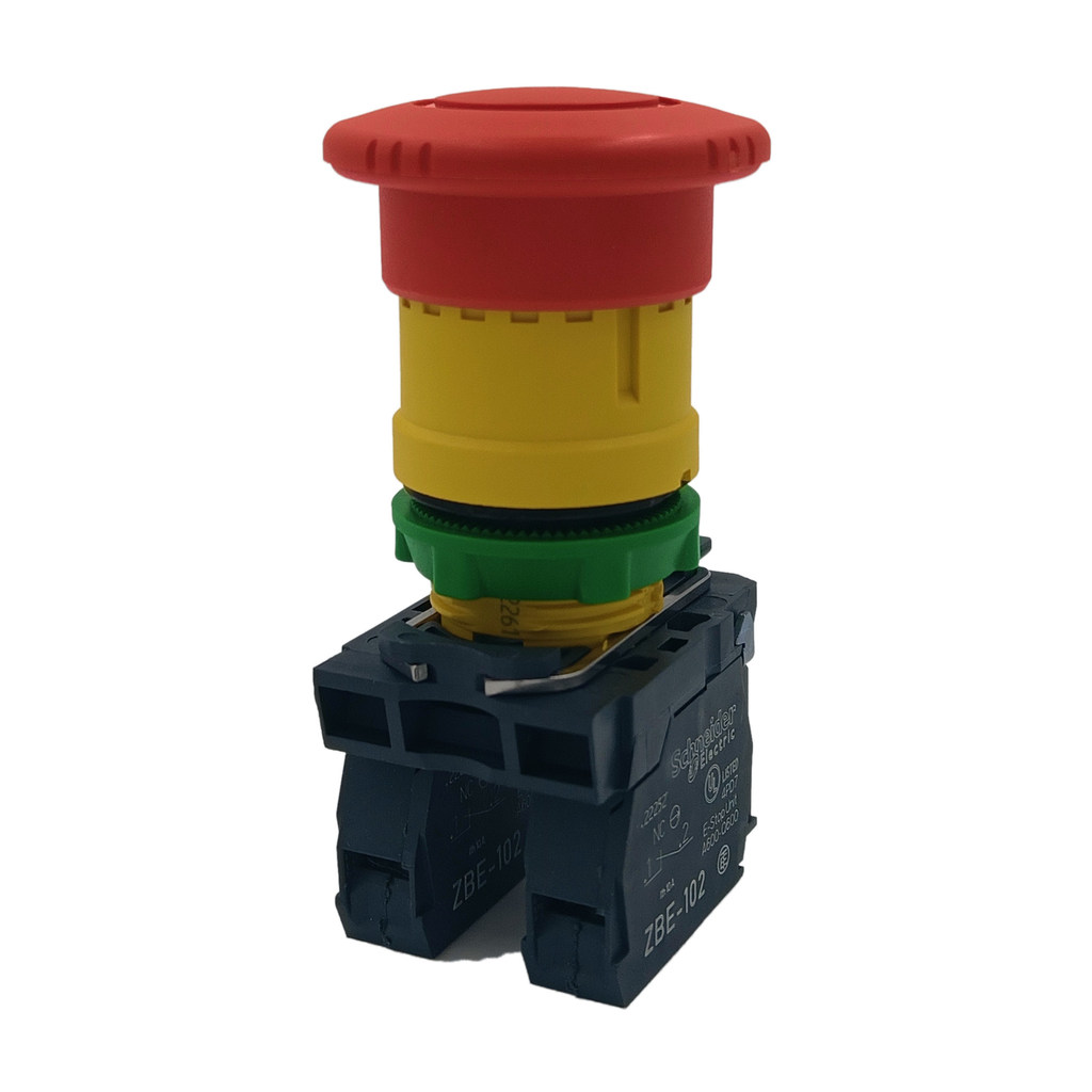 In stock Original XB5AS8442 XB5AS8444 XB5AS8445 สีแดง Ø40 ปิดสวิตช์หยุดฉุกเฉิน Ø22 กลอนประตูทริกเกอร