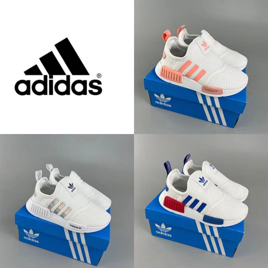 [พร้อมกล่อง] รองเท้าวิ่งแบบสวม AD NMD 360 C ผ้าตาข่ายนุ่ม เหมาะสำหรับเด็กอายุ 3-14 ปี
