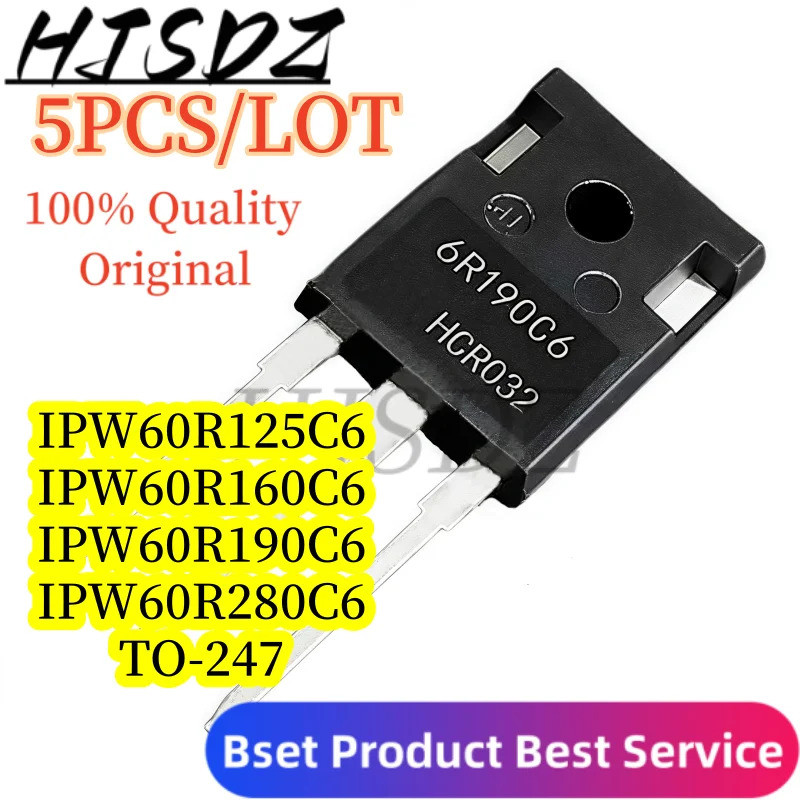 5PCS IPW60R125C6 IPW60R160C6 IPW60R190C6 IPW60R280C6 6R125C6 6R160C6 6R190C6 6R280C6 6R6 6R6 ทรานซิส