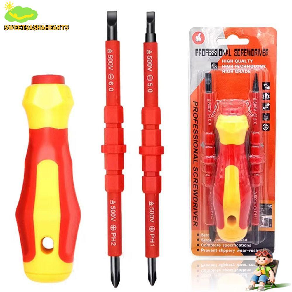 SWEE 3 ชิ้น/เซ็ตอเนกประสงค์ไขควง, PH1 PH2 ฉนวน Magnetlc Slotted Cross ไขควงบิต, Repaire Nutdrivers ช่างไฟฟ้ามือเครื่องมือส่วนมือสกรูไดร์เวอร์