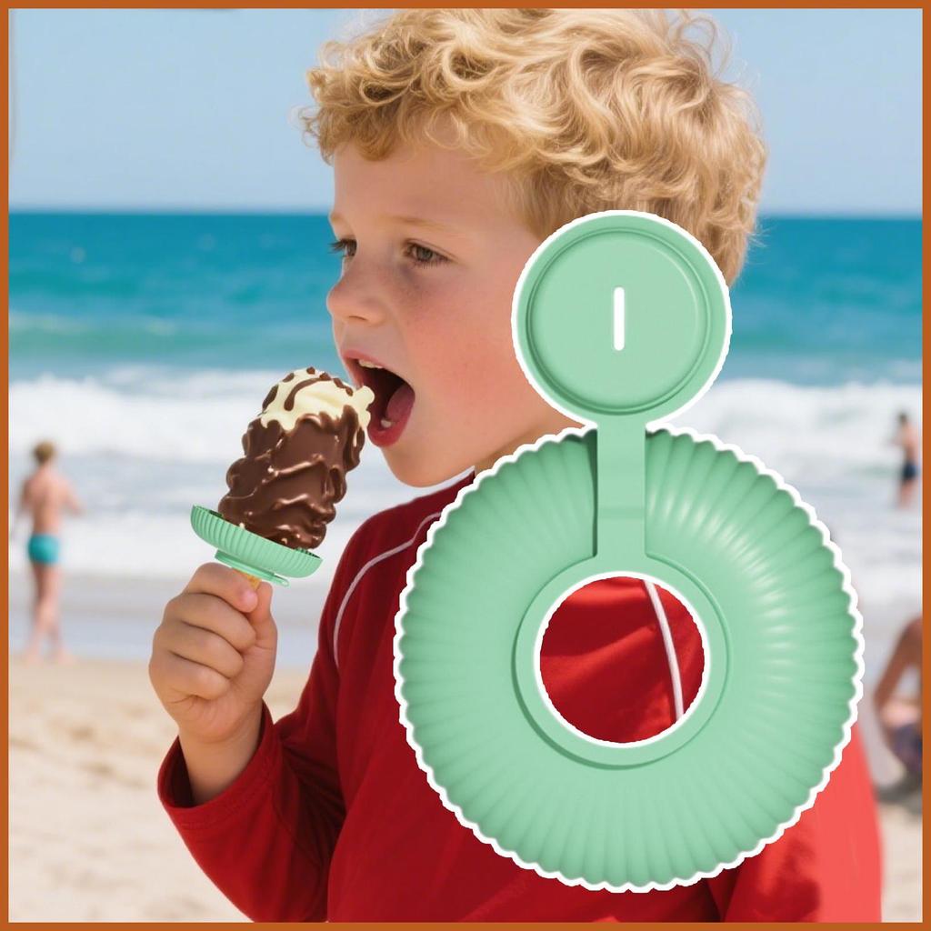 Ice Pop Holder No Drip Ice Pop Holder 5X Silicone Drip Catcher Easy Gadgets Melting Treats Catch ก่อ