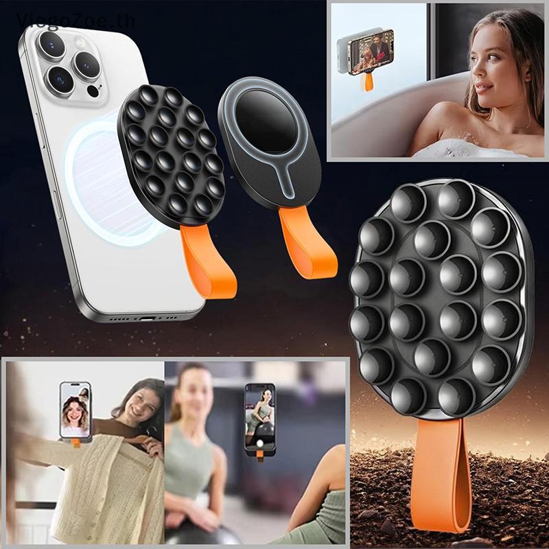 ViegoZoe แม่เหล็กดูดถ้วยดูดโทรศัพท์ผู้ถือเคสโทรศัพท์โทรศัพท์ Grip Mount สําหรับแฮนด์ฟรี Selfies/Call