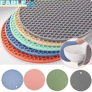 FARL ซิลิโคนเสื่อดึง,ทรงกลมทนทานซิลิโคนหม้อผู้ถือ,แผ่นกันลื่…