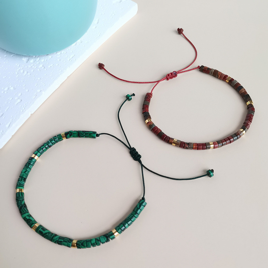 สร้อยข้อมือถักคู่ด้วยลูกปัดหินธรรมชาติ Lapiz Lazuli และ Tiger Eye