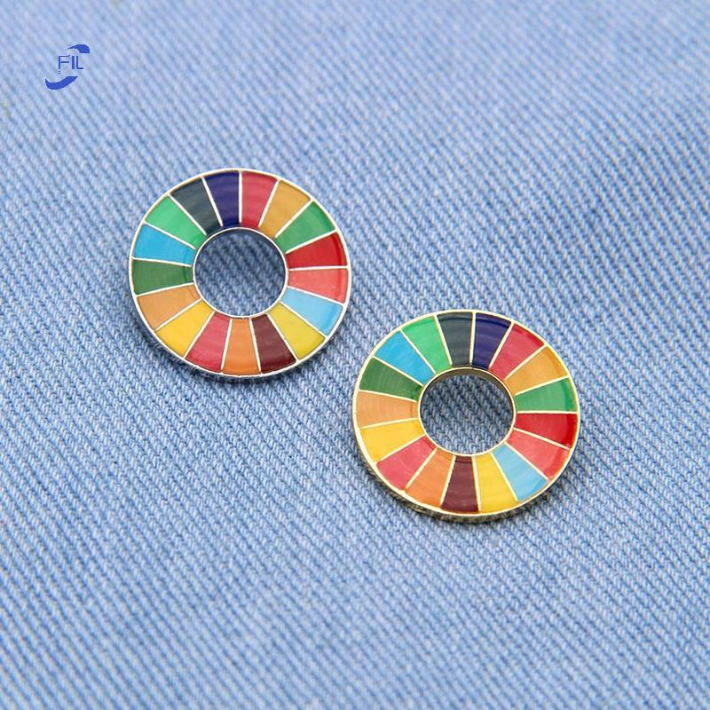 FIL Enamal 17 สี Sustainable Development Goals เข็มกลัด United Nations SDGs Pin