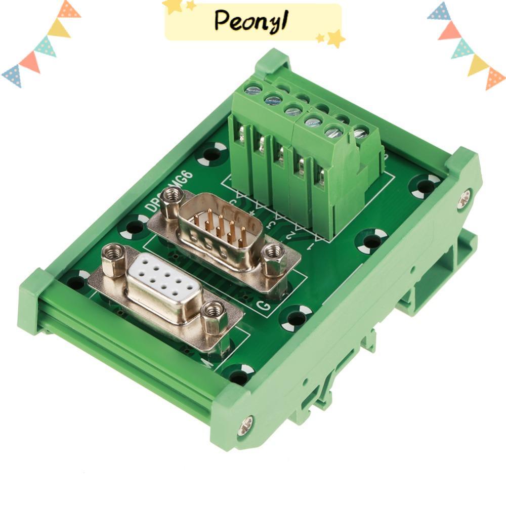 PEONY DB9 DIN Rail Module, DIN Rail Mount DB9-MG6 DB9 Breakout Board, การเชื่อมต่อที่เชื่อถือได้ชาย 