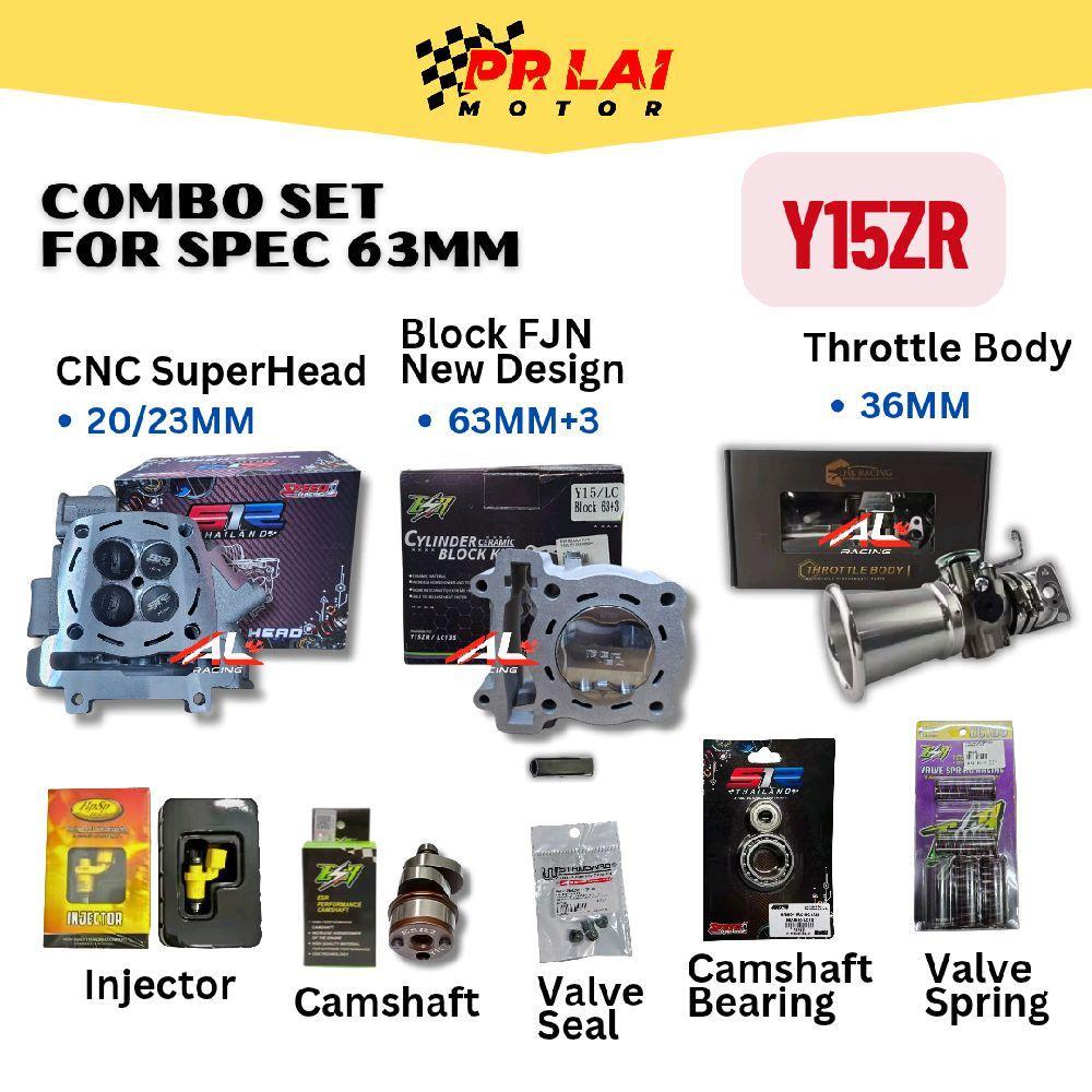 COMBO ชุดสําหรับ Spec 63 มม.Y15ZR บล็อก FJN CNC หัวรูปไข่คันเร่ง 20/23 มม.63 มม.+ 3 S1R ESR W-STANDA