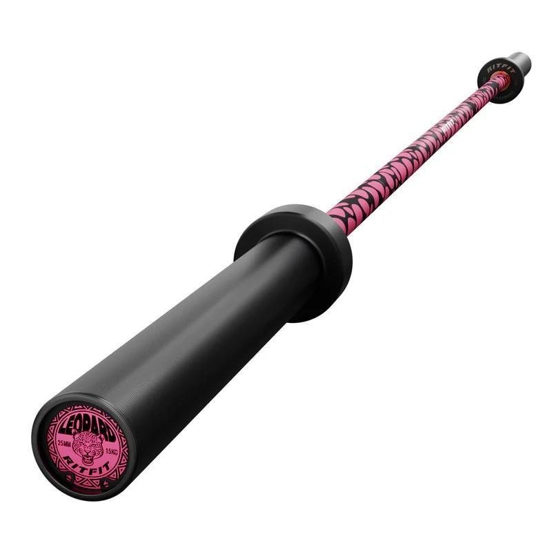 RitFit 15kg Pink Leopard Olympic Training Barbell