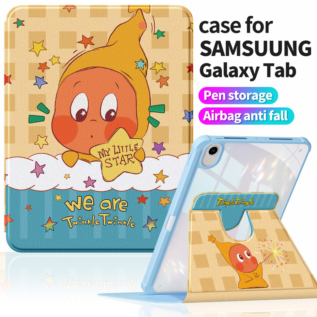 เคส Samsung Tab A9 8.7 | Tab A7 Lite 8.7" หนัง PU ทําความสะอาดง่าย | รูปแบบ DIY แสนสนุก | ด้านหลังอะคริลิคกันกระแทก | แท็บ A11 8.7" แท็บ A9+ 360°A1551 ดวงดาว
