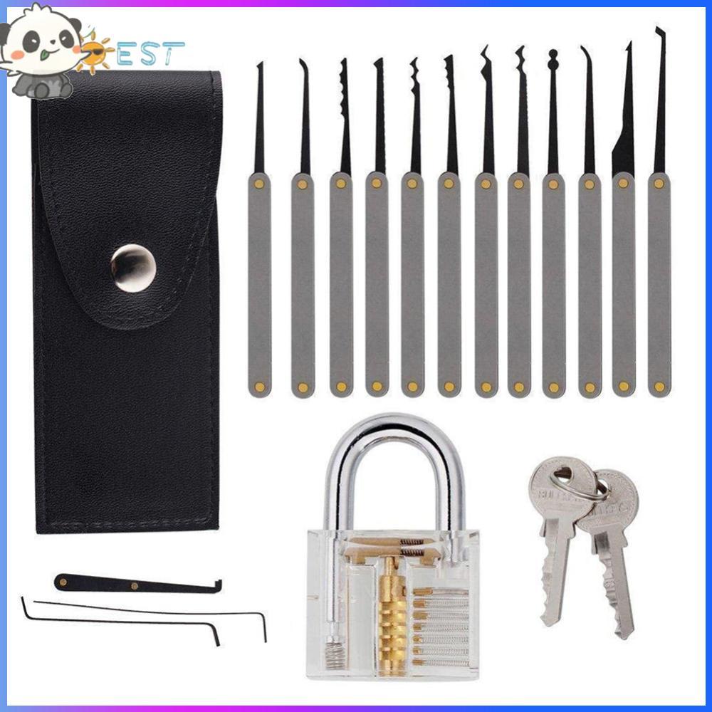 COD 17 ชิ้น Professional Lock Pick Set มัลติฟังก์ชั่นไม่มีล็อคปลดล็อค Extractor Pick Key ชุดเครื่องม