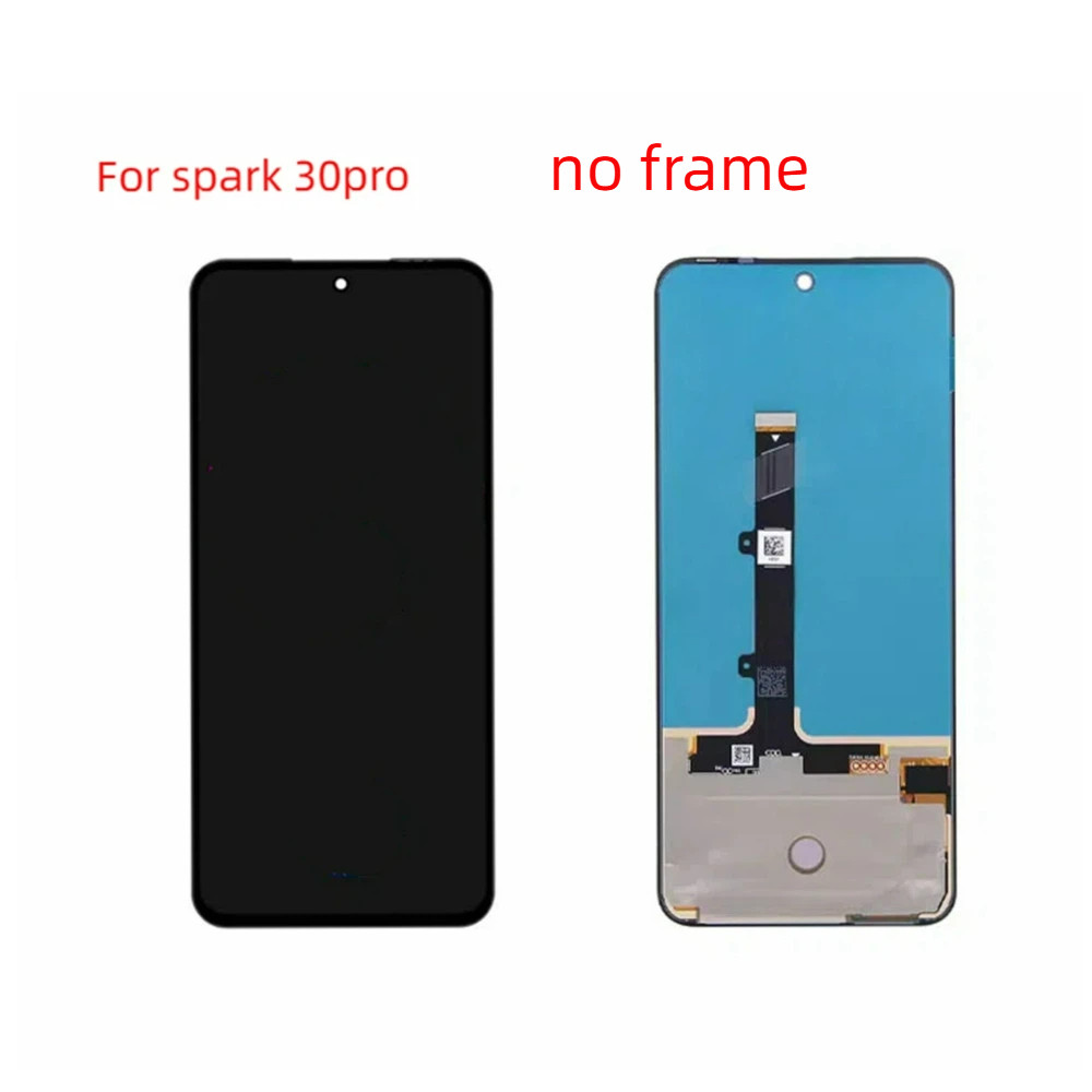 Amoled สําหรับ Tecno Spark 30 pro จอแสดงผล Lcd Touch Glass Digitizer Assembly spark 30pro KL7 กรอบ