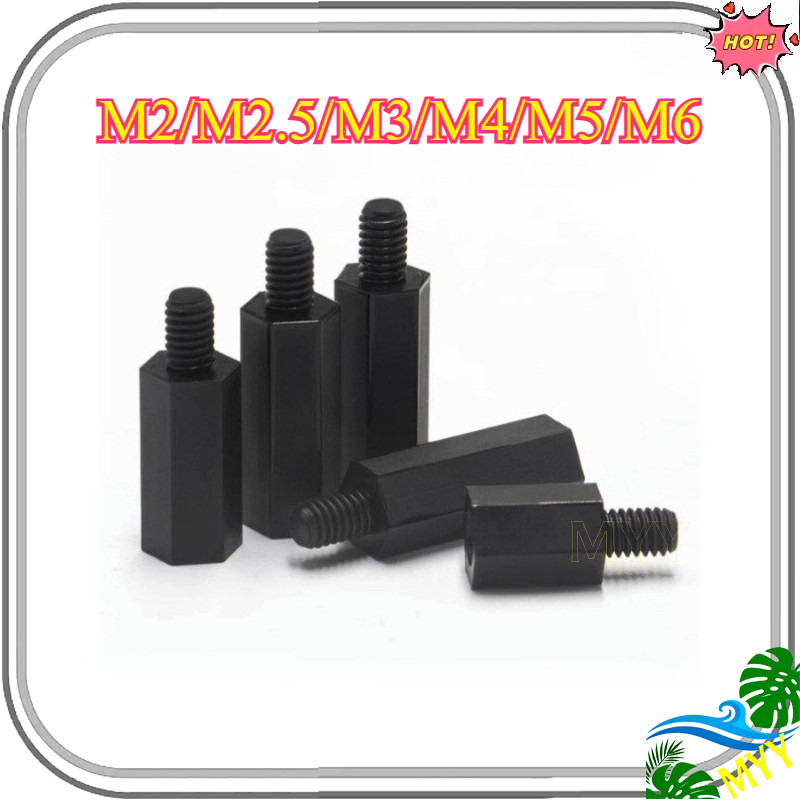 คอไนลอนหกเหลี่ยมหัวเดียว, คอลัมน์แยก, คอลัมน์รองรับ, คอลัมน์สเปเซอร์, สกรูแกนพลาสติก M2/M2.5/M3/M4/M