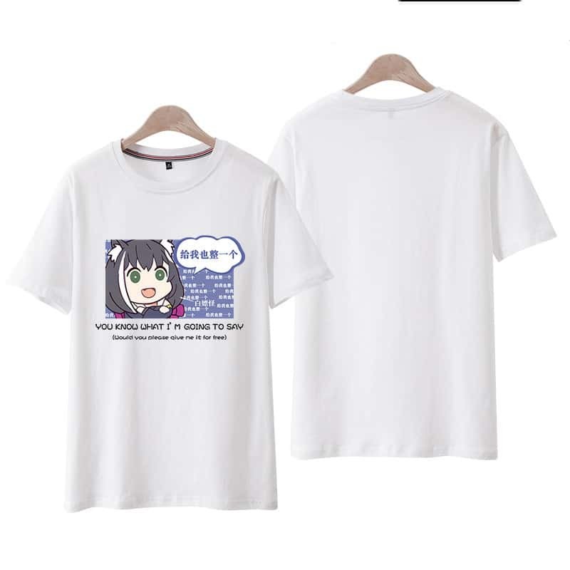 เสื้อยืด Princess Connect! Re:Dive 💖 น้องโคโคโระ Kokkoro 💖 เสื้ออนิเมะสาวใช้สุด Cute | ผ้าคอตตอน 100