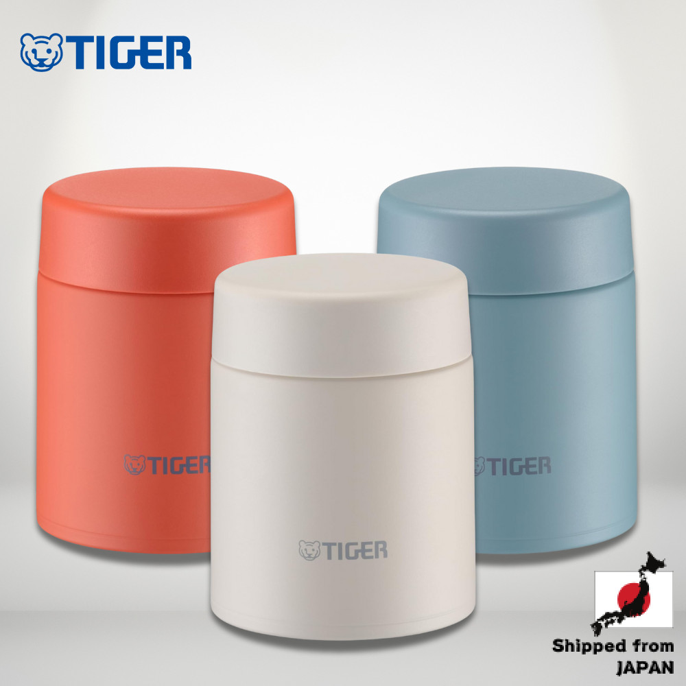 Tiger Vacuum Insulated Food Jar with Integrated Gasket - 400ml, 500ml, and 750ml Sizes - Dishwasher 