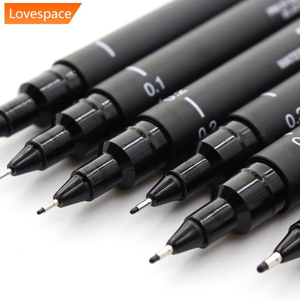 LS-STORE 1 ชิ้น Uni Pin ปากกาวาดภาพ Fine Line 005 01 02 03 05 08 ปากกาเข็ม B6T2